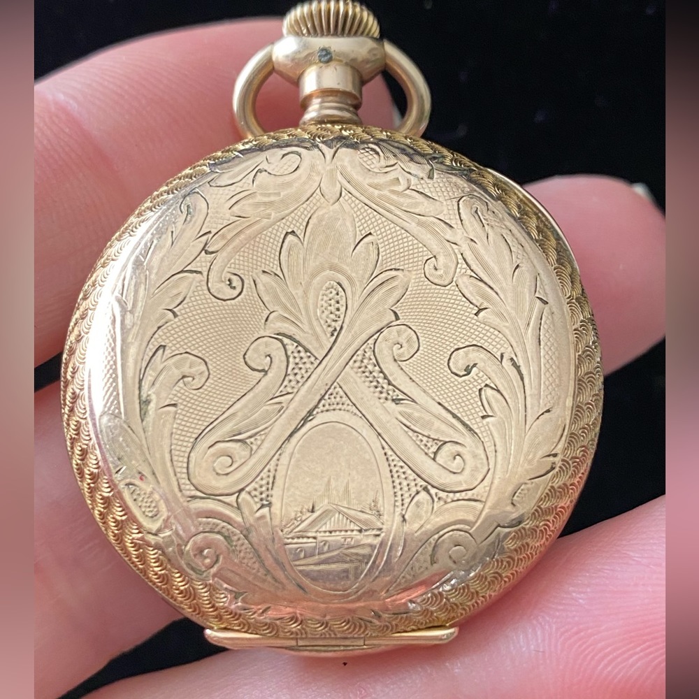 Vintage Antique Hampden Hunting watch